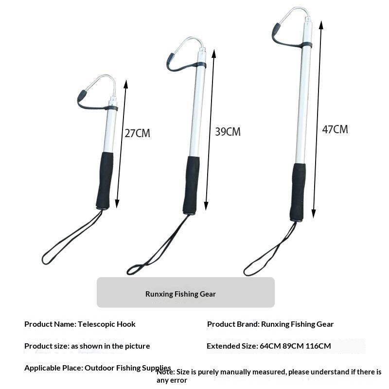 Fishing Rod Ice - Verstärkter Teleskop-Eisfischhaken aus Aluminiumlegierung mit 3