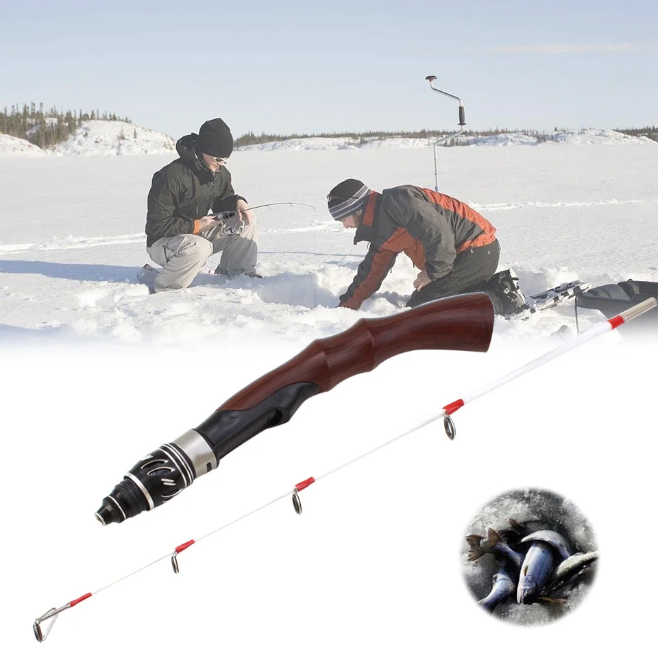 Fishing Rod Ice - NEUE eis angelrute winter holzgriff angelruten