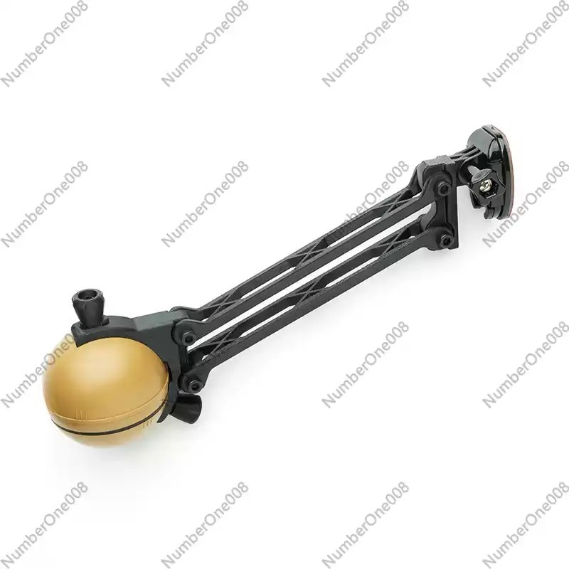 Fishing Rod Boat - Sonar-Tiefenmesser-Halterung mit 3-Achsen-Doppelstabarm für Kajak, Boot,