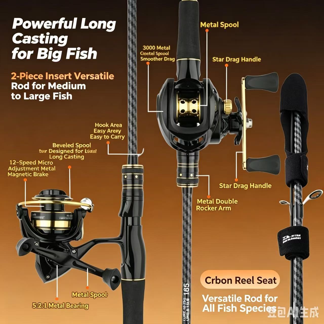 Kohlefaser-Angelrute & Rollen- – Fishing Rod Carbon Fiber Bewertung und Preis