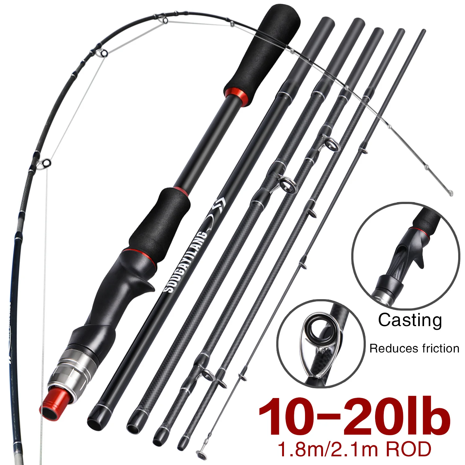Sougayilang Köder Angelrute 1, – Fishing Rod Surf Bewertung und Preis
