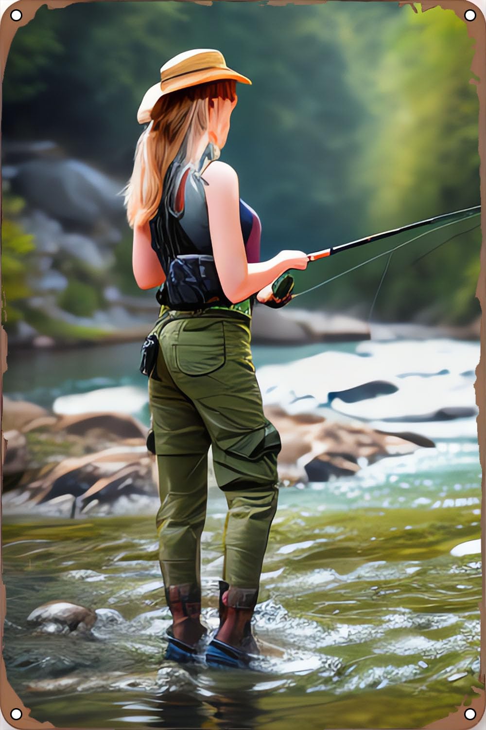 Blechschild „Open Fly Season“  – Fishing Rod Fly Bewertung und Preis