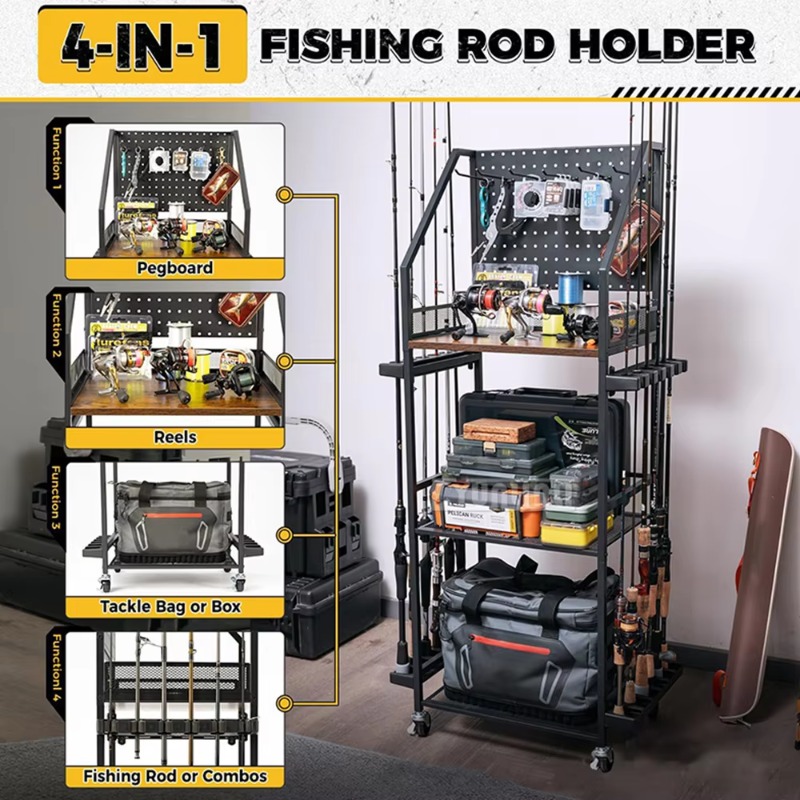 Aufbewahrungsregal für Angelau – Fishing Rod Combo Bewertung und Preis